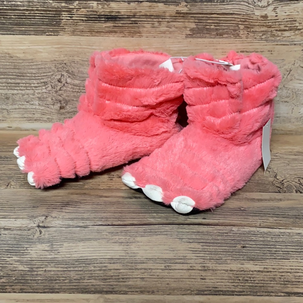 Girl's Pink Monster Fury Slippers NWT